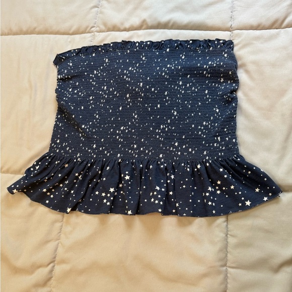 No Boundaries Dark Blue Starry Smocked Strapless top Size XXL - Picture 1 of 3